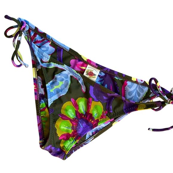 NWOT Guess multi colored tie side bikini bottoms Size Large - Picture 1 of 3